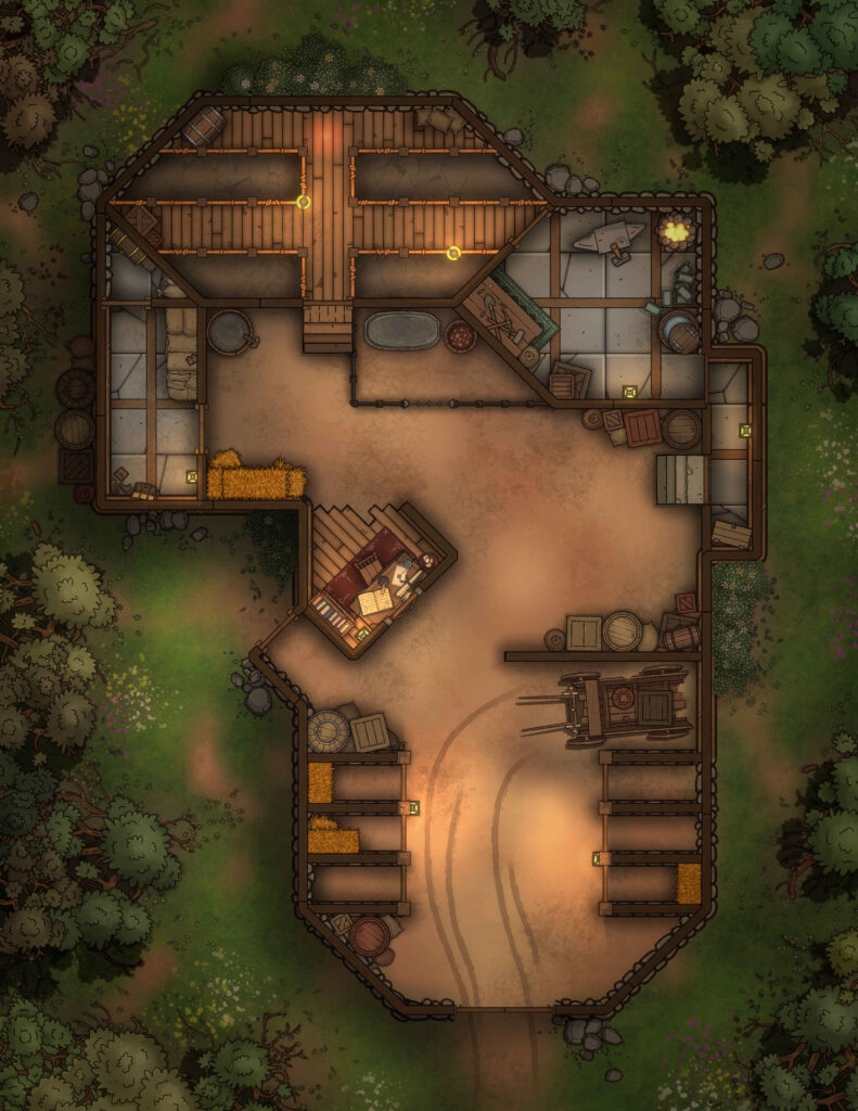 Barn Owlbear Brawl: The Barn, NoGrid