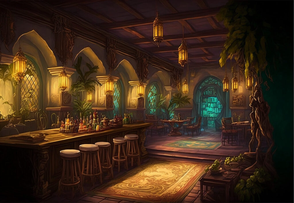 Bars, Inns, and Taverns: Oasis.